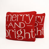 Merry and Bright Cushion Cover ( Pack Of 1 )