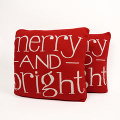Merry and Bright Cushion Cover ( Pack Of 1 )