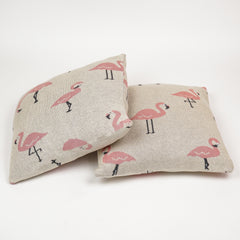 Flamingo Cushion Cover ( Pack Of 1 )