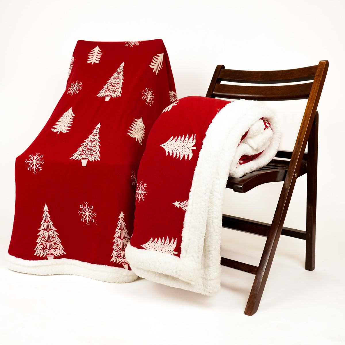 Holly Herald Sherpa Blanket
