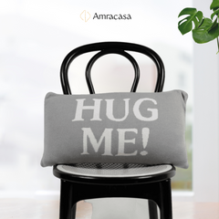 Hug Me Cushion Cover - Light Grey (Pack of 1)