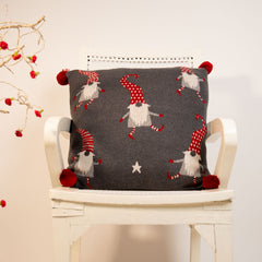 Elves Knitted Cushion Cover (Pack of 1)