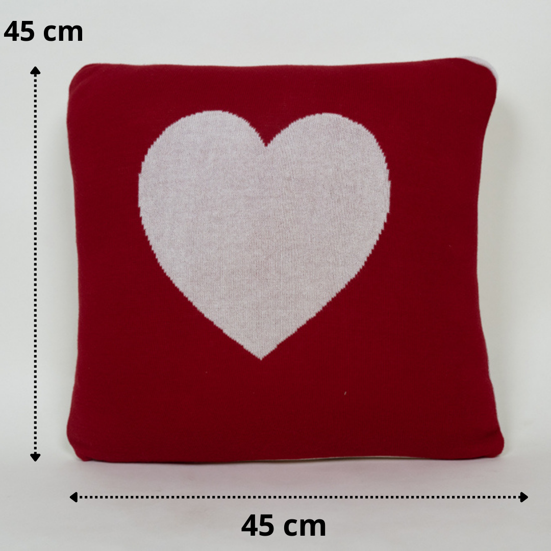 Sweet Heart Cushion Cover (Pack of 1) Amracasa